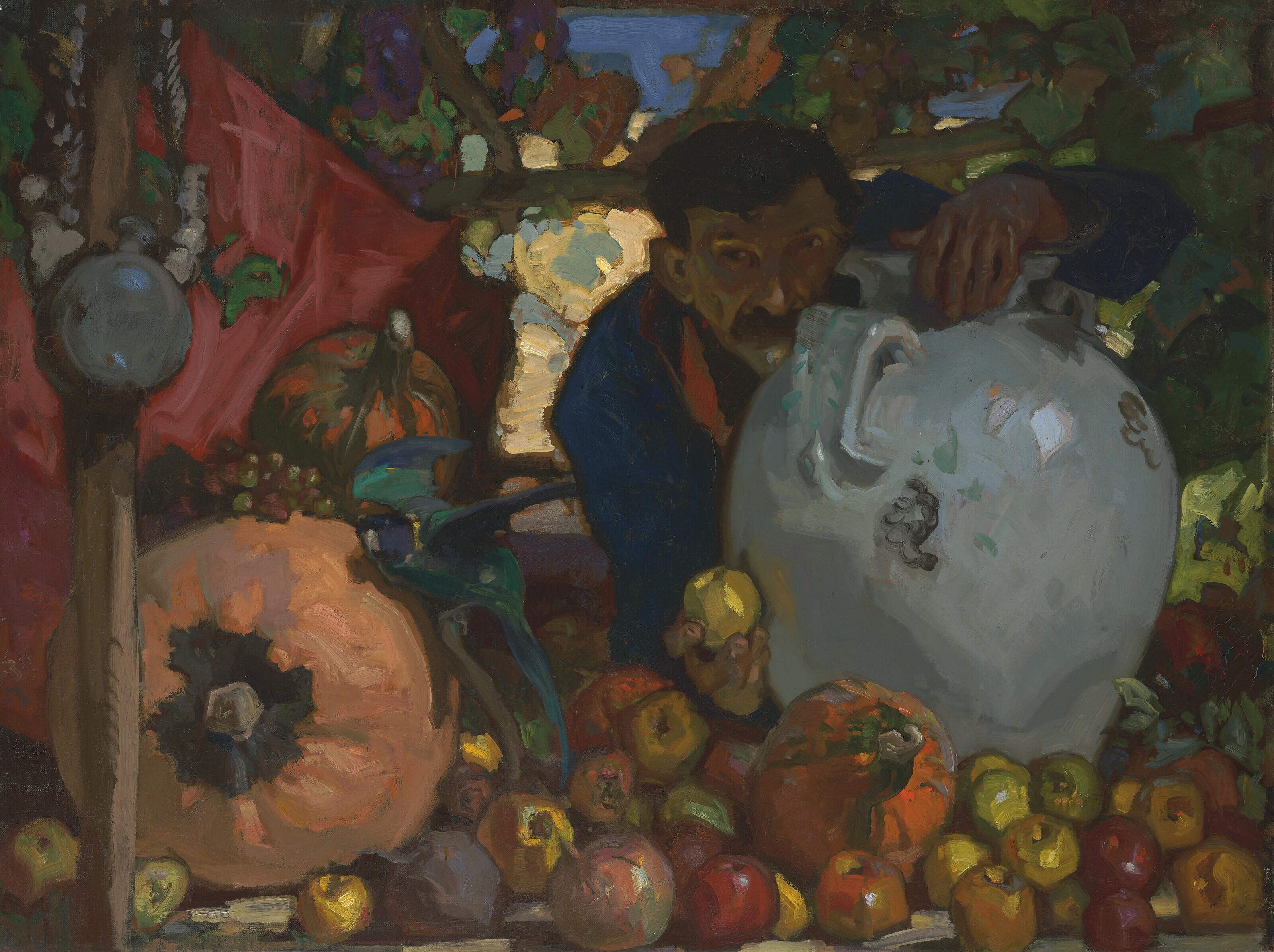 Sir Frank Brangwyn, R.A., R.W.S., P.R.B.A. - An Italian fruit stall