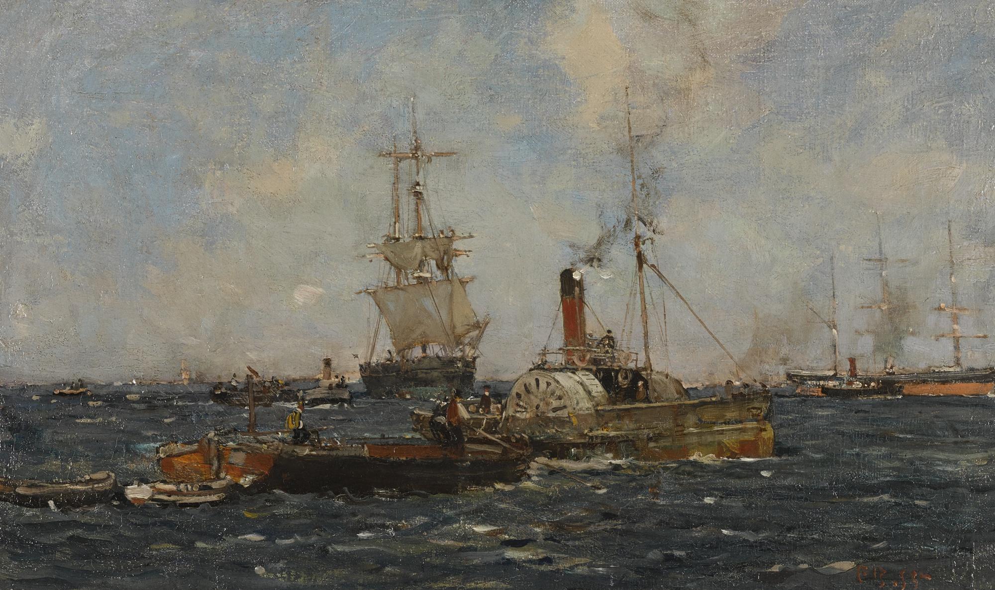 Sir Frank Brangwyn, R.A., R.W.S. - A Mediterranean Port 
