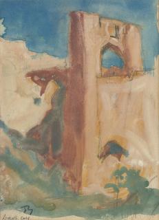 Sir Frank Brangwyn, R.A., R.W.S. - Castle gateway