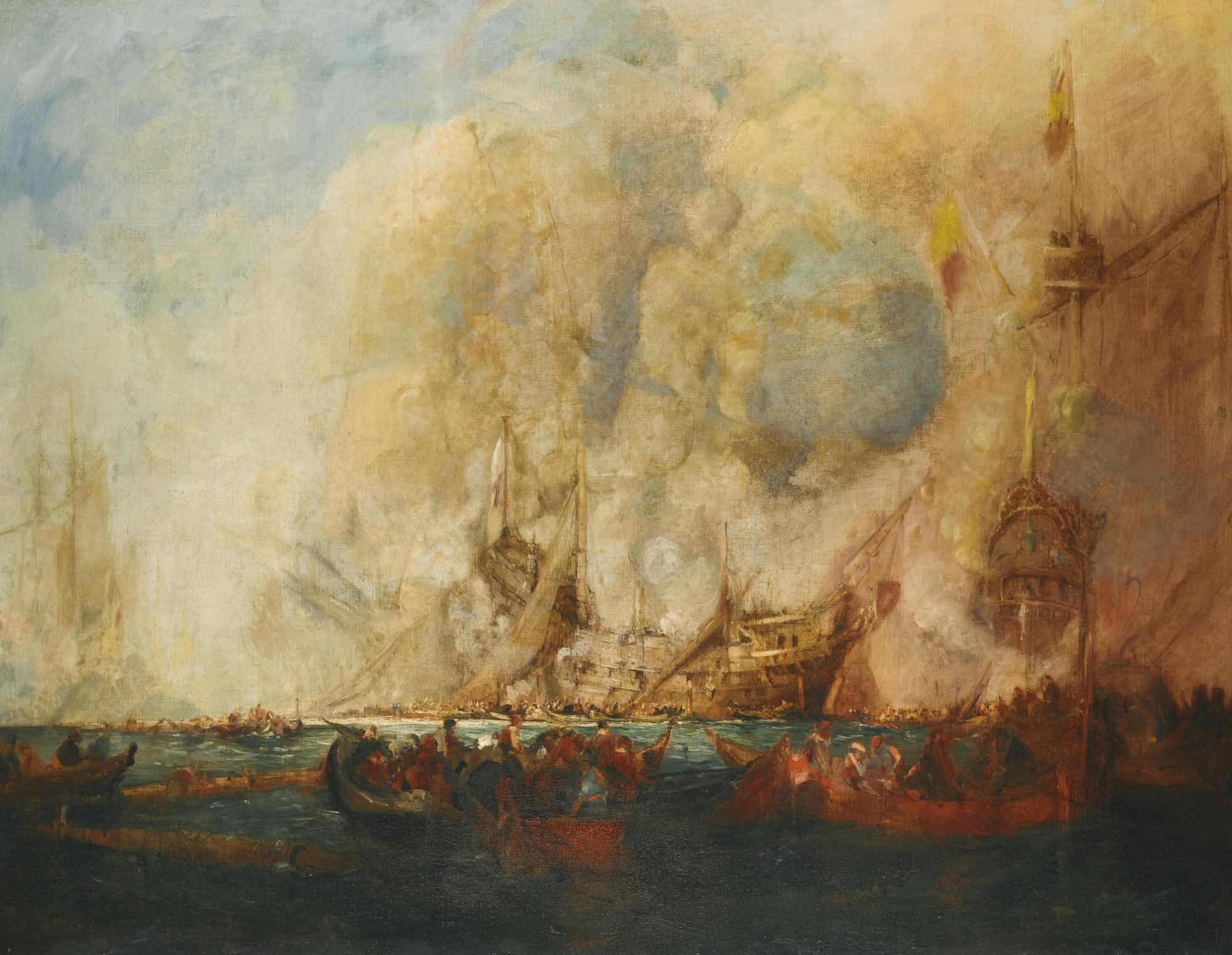 Sir Frank Brangwyn, R.A., R.W.S. - The Last Fight Of The Revenge