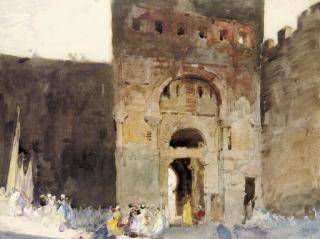 Sir Frank Brangwyn, R.A. - A Moorish Gate, Toledo, Spain