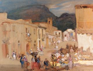 Sir Frank Brangwyn, R.A. - A Spanish market