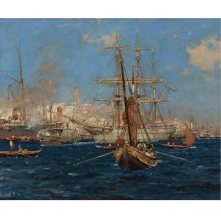 Sir Frank Brangwyn, R. A. - British The Golden Horn, Constantinople