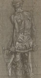 Sir Frank Brangwyn, R.A. - Man With Adze