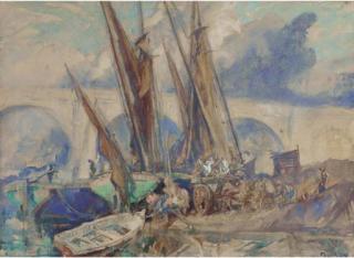 Sir Frank Brangwyn, R.A. - Old Kew Bridge