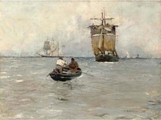 Sir Frank Brangwyn R.A. - Shipping Off Fowey