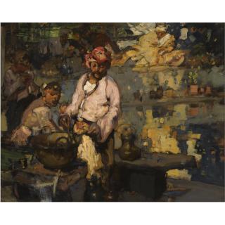 Sir Frank Brangwyn, R. A. - The Cafe, Tangier