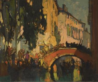 Sir Frank Brangwyn, R.A. - The Canal, Venice