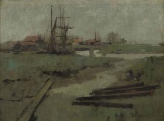 Sir Frank Brangwyn, R.A. - The port of Sandwich