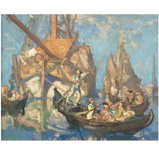 Sir Frank Brangwyn, R. A. - Venice Lagoon