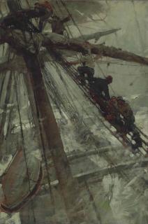 Sir Frank Brangwyn, R.A. - Wrecked: The Last Resource