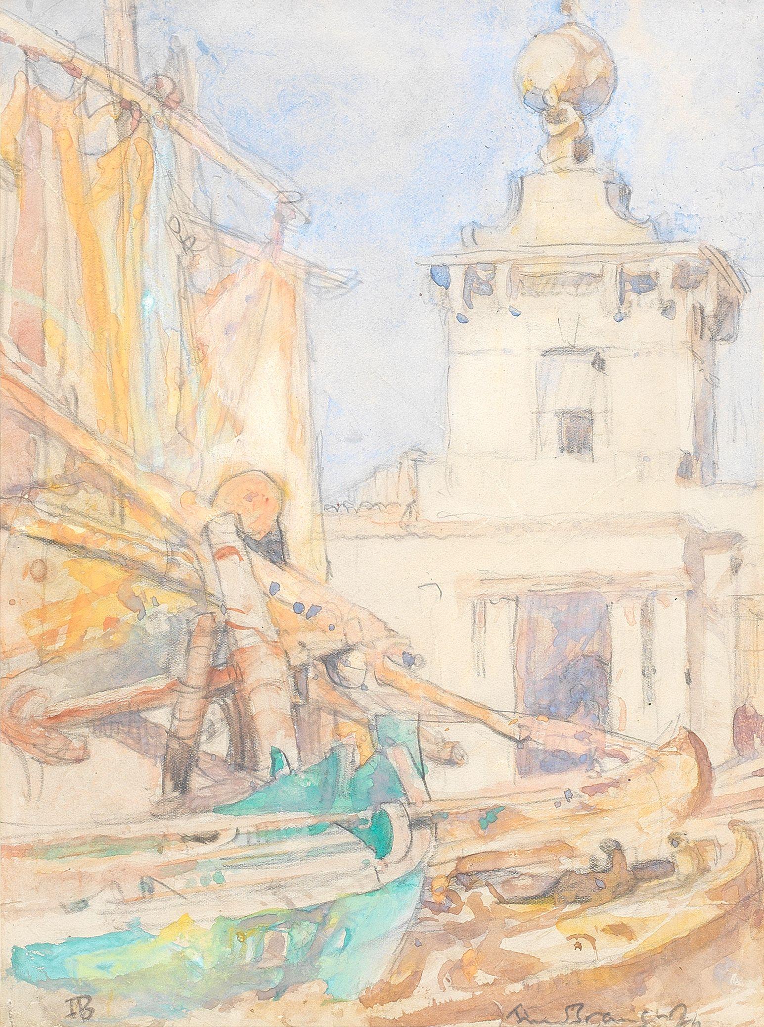 Sir Frank Brangwyn, RA - La Punta della Dogana, Venenzia
