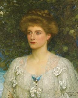 Sir Frank Dicksee P.R.A. - Portrait Of Susannah Pearson