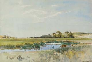 Sir Frank Short, R.A., R.I. - The Valley of The Ouse, Newhaven