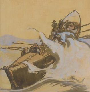 Sir Frank William Brangwyn, R.A., H.R.S.A. - The Lifeboat