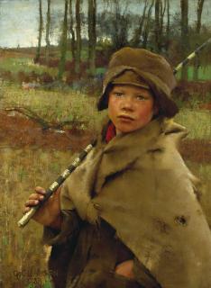 Sir George Clausen, R.A., R.W.S., R.I. - A Ploughboy