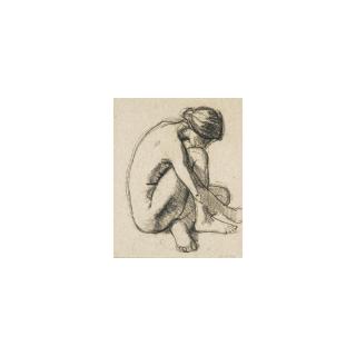 Sir George Clausen, R.A., R.W.S., R.I. - Seated Female Nude