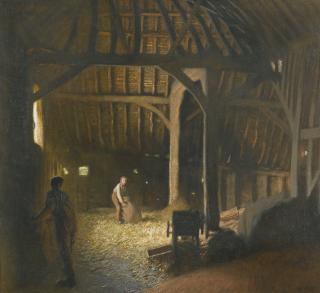 Sir George Clausen, R.A., R.W.S., R.I. - The Barn At Deers Farm