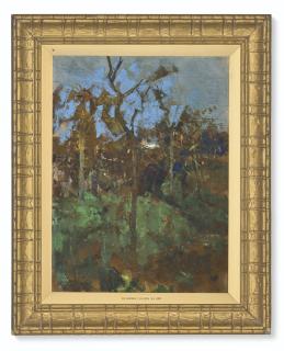 Sir George Clausen, R.A., R.W.S. - Autumn Landscape: Trees