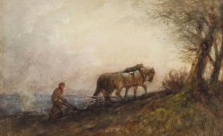 Sir George Clausen, R.A., R.W.S. - Eventide