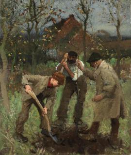 Sir George Clausen, R.A, R.W.S. - Planting a Tree
