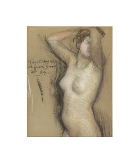 Sir George Clausen, R.A., R.W.S. - Study of a female nude