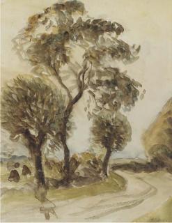 Sir George Clausen, R.A., R.W.S. - Study of Trees