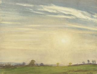 Sir George Clausen, R.A., R.W.S. - Sunset