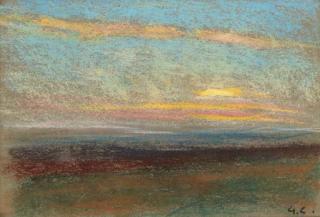 Sir George Clausen, R.A., R.W.S. - Sunset