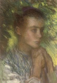 Sir George Clausen, R.A., R.W.S. - The Haymaker, A Study In Shadows