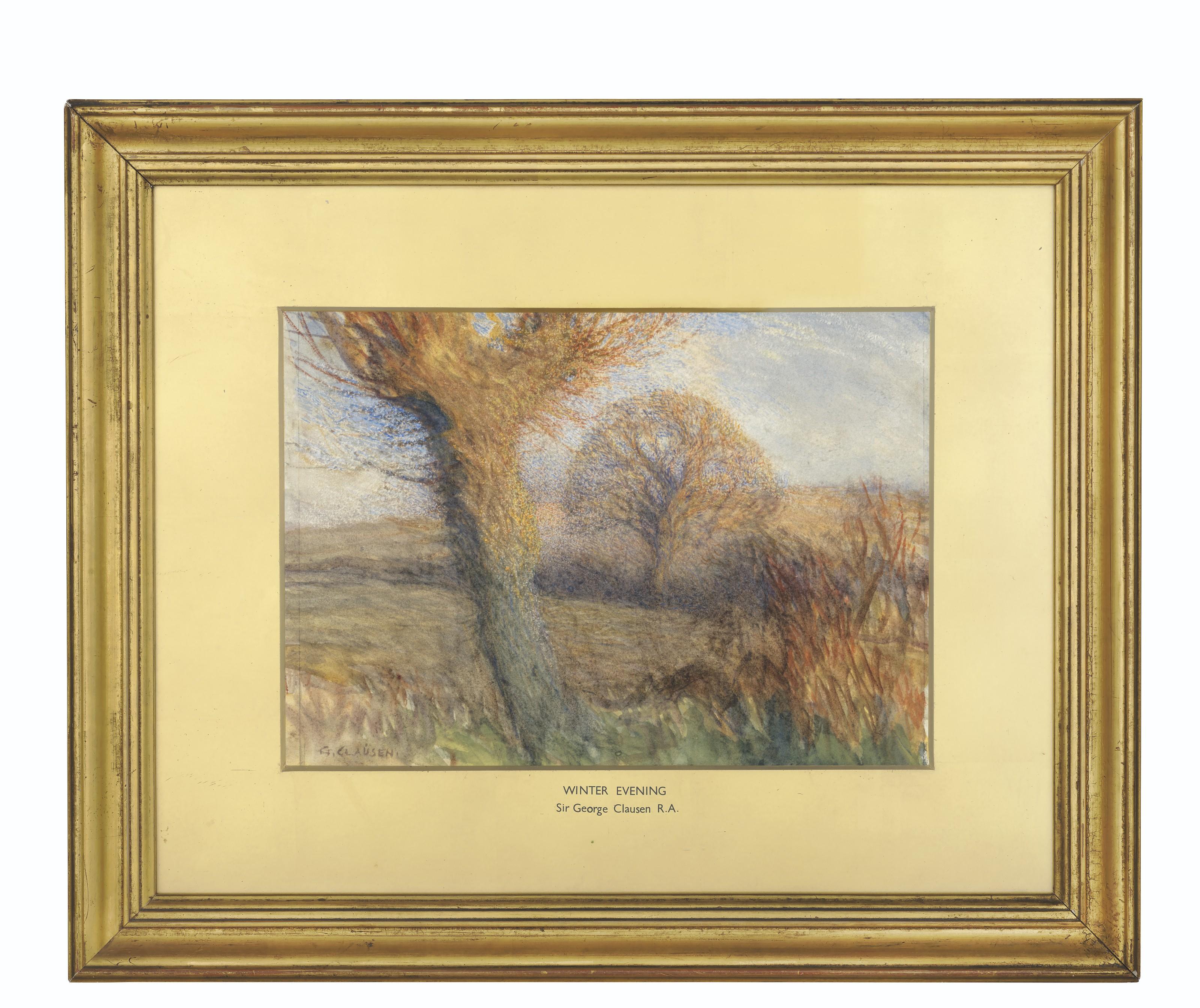 Sir George Clausen, R.A., R.W.S. - Winter Evening
