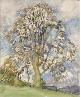 Sir George Clausen, R.A. - Oak Tree In Spring; A Corner of The Farmyard (Illustrated)