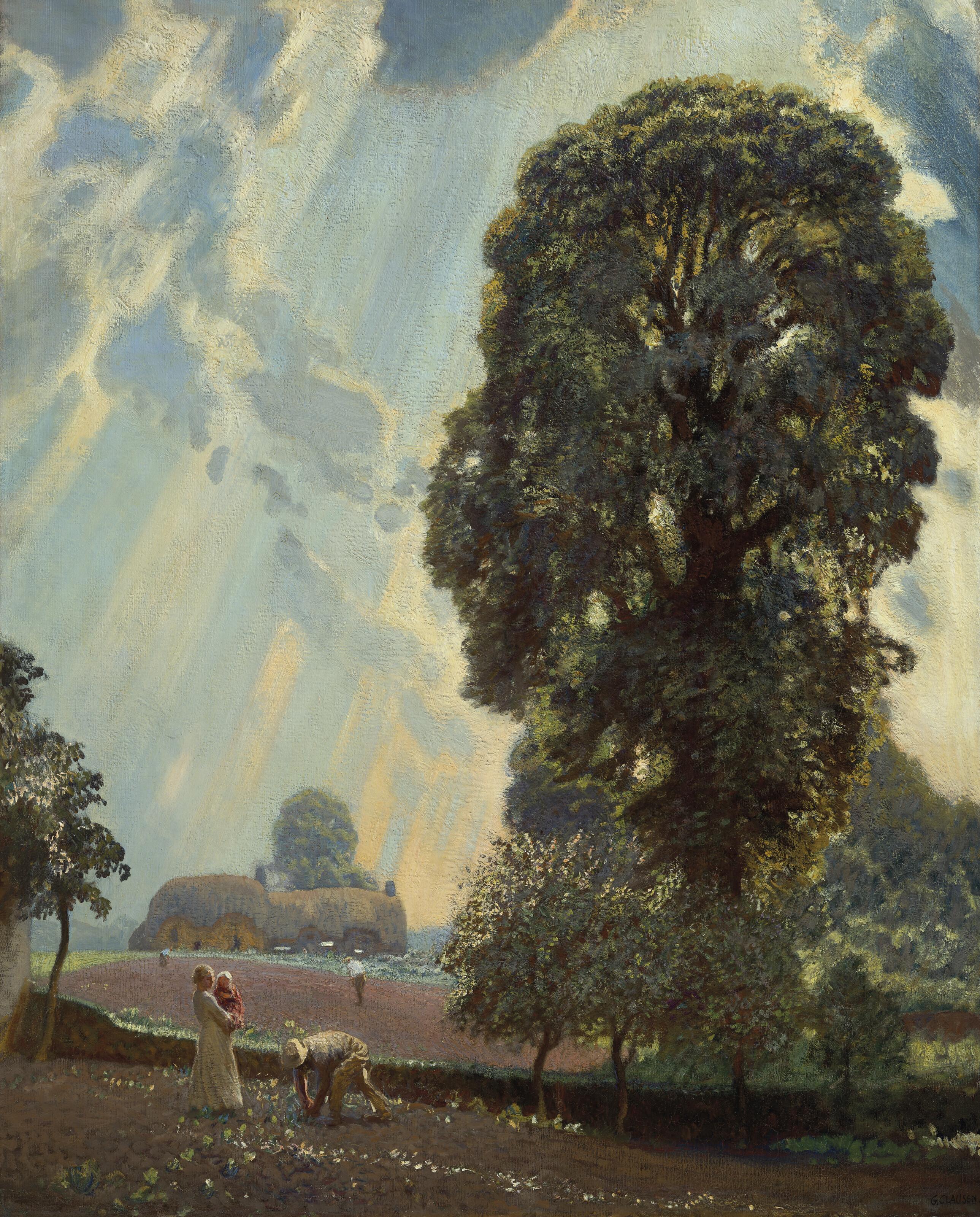 Sir George Clausen, R.A. - Rejoicing after the rain: Early Summer