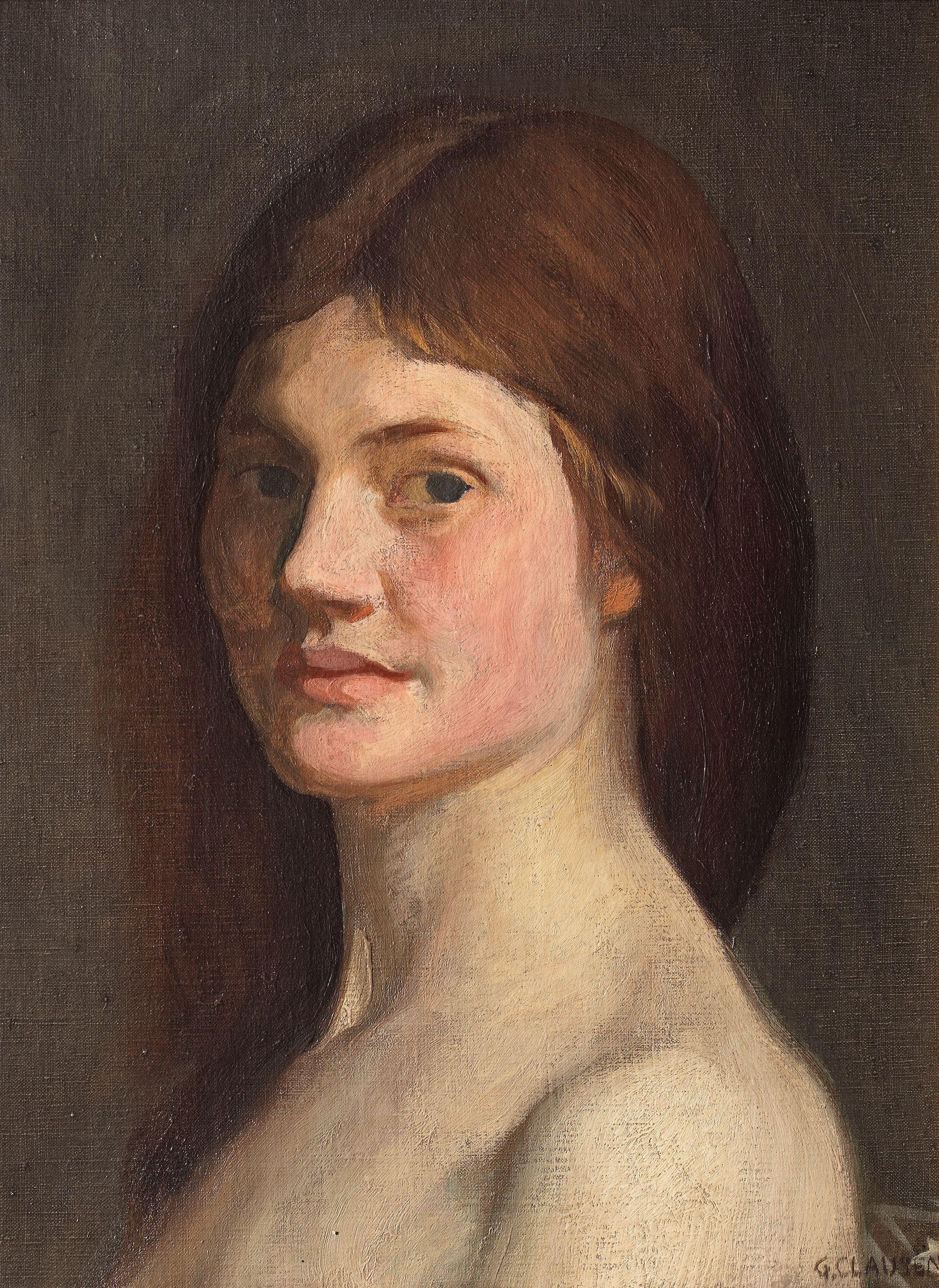 Sir George Clausen, RA, RWS - Head of a Young Woman (Dolly Henry)