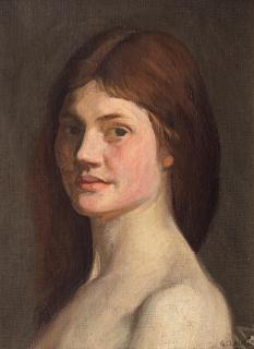 Sir George Clausen, RA, RWS - Head of a Young Woman (Dolly Henry)