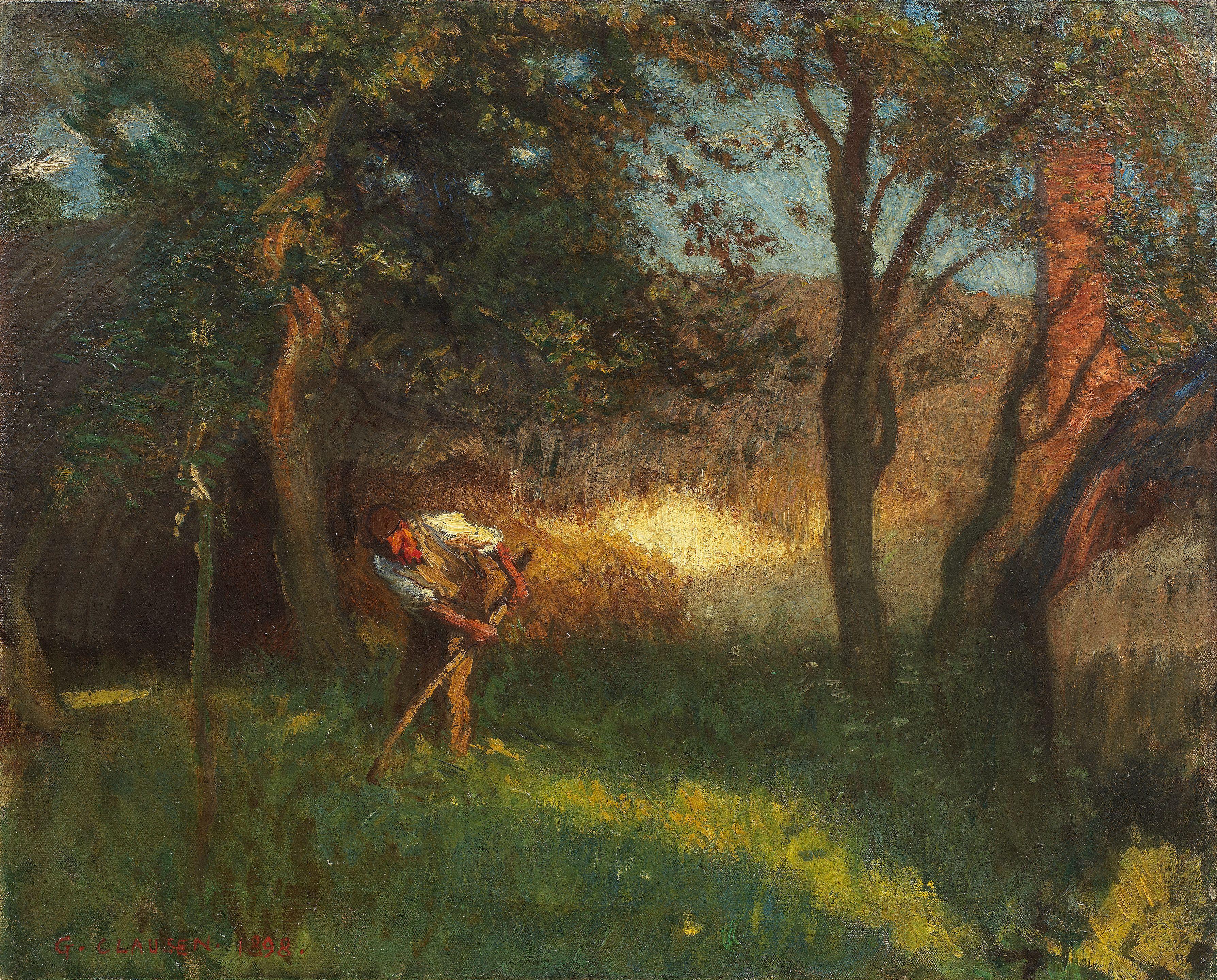 Sir George Clausen, RA, RWS - The little orchard