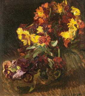 Sir George Clausen, RA, RWS - \'Wallflowers\'