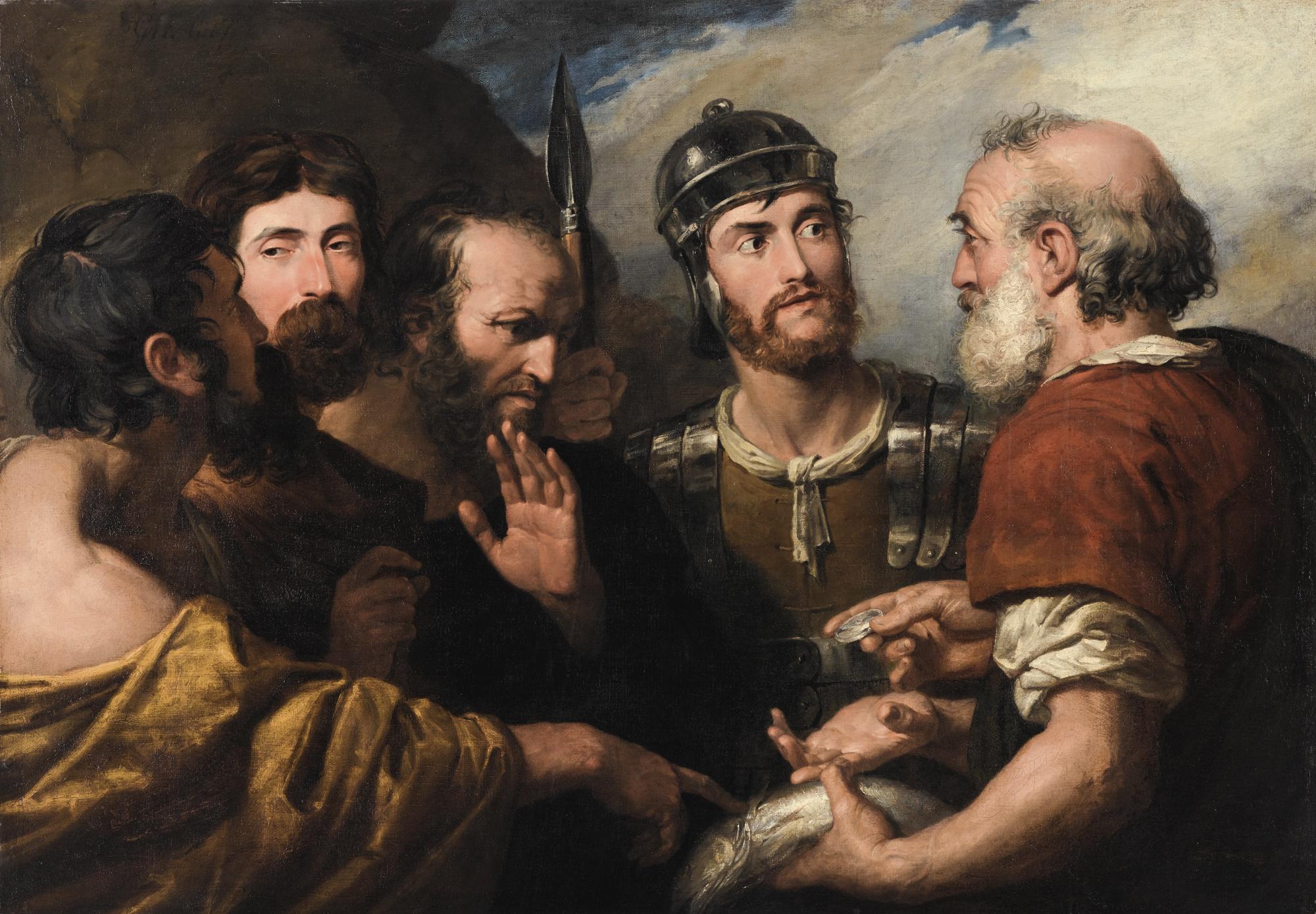 Sir George Hayter - Saint Peter Paying The Tribute With A Piece Of Silver Found In A Fish