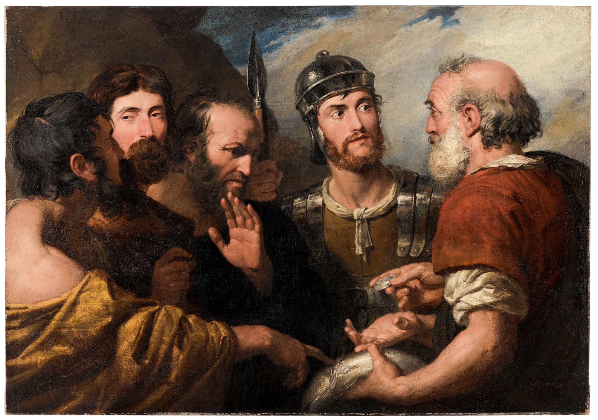 Sir George Hayter - Saint Peter Paying The Tribute With A Piece Of Silver Found In A Fish