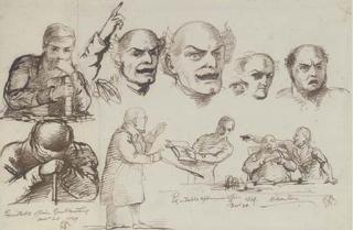 Sir George Hayter - Studies Made At The General Court of The Equitable Society On The 18Th And 20Th December, 1849 (One Illustrated)