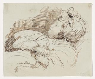 Sir George Hayter - Study of Louisa Phillips, asleep