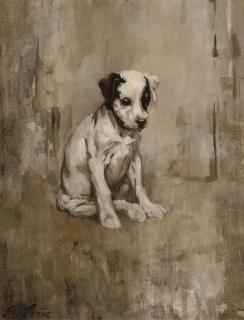 Sir George Pirie, P.R.S.A., H.R.A. - A Terrier Puppy