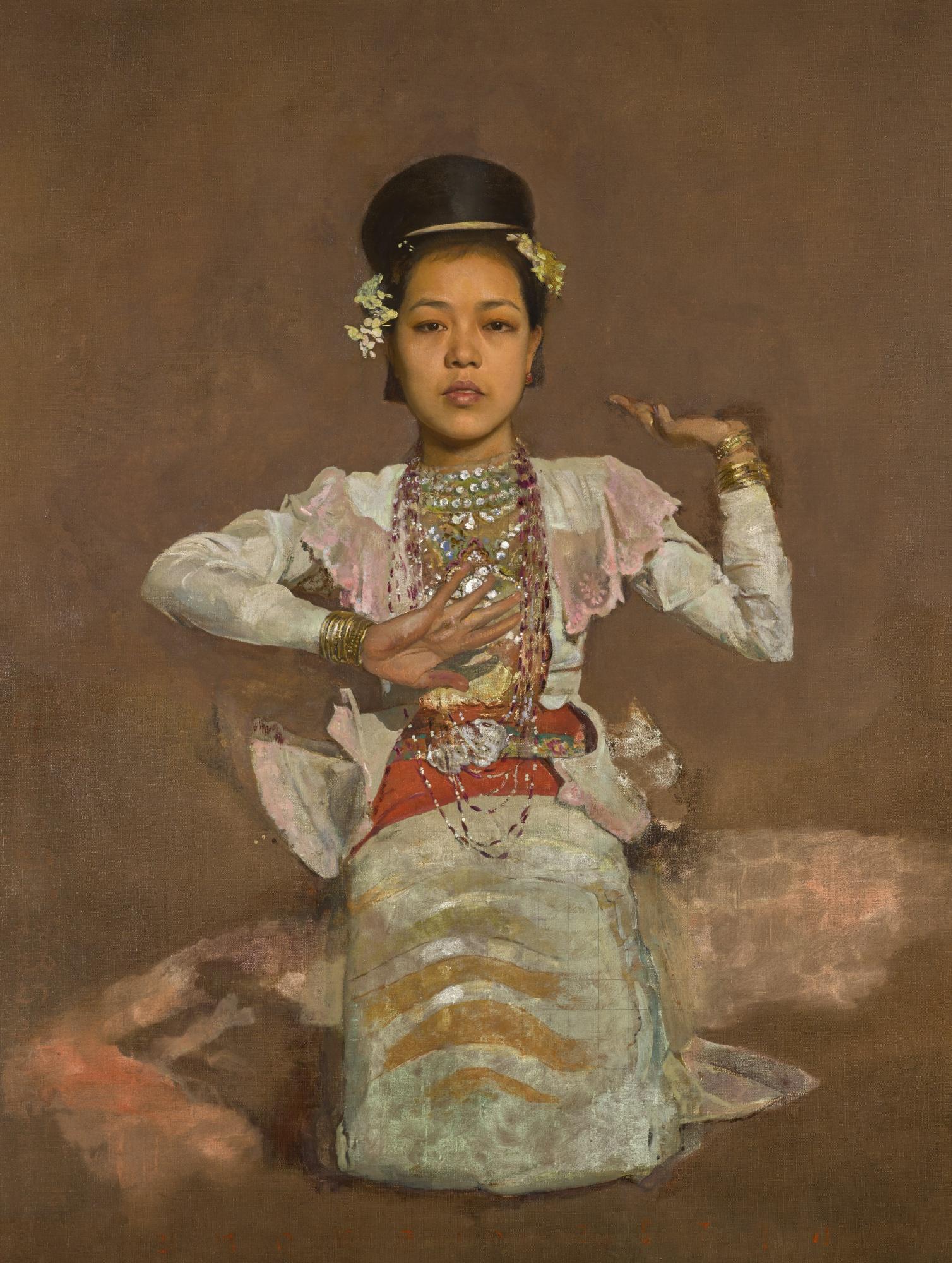 Sir Gerald Festus Kelly, P.R.A., R.H.A. - Burmese Dancer No.6; Ma Seyn Nu, Pose Viii