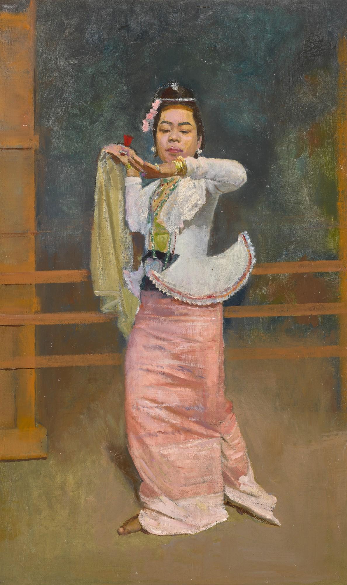 Sir Gerald Festus Kelly, P.R.A., R.H.A. - Study for The Incantation Ma Seyn Me: pose X