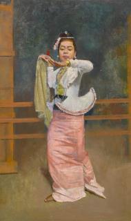 Sir Gerald Festus Kelly, P.R.A., R.H.A. - Study for The Incantation Ma Seyn Me: pose X