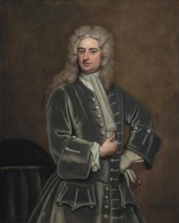 Sir Godfrey Kneller - Portrait of Robert Brown, three-quarter-length, in a grey coat