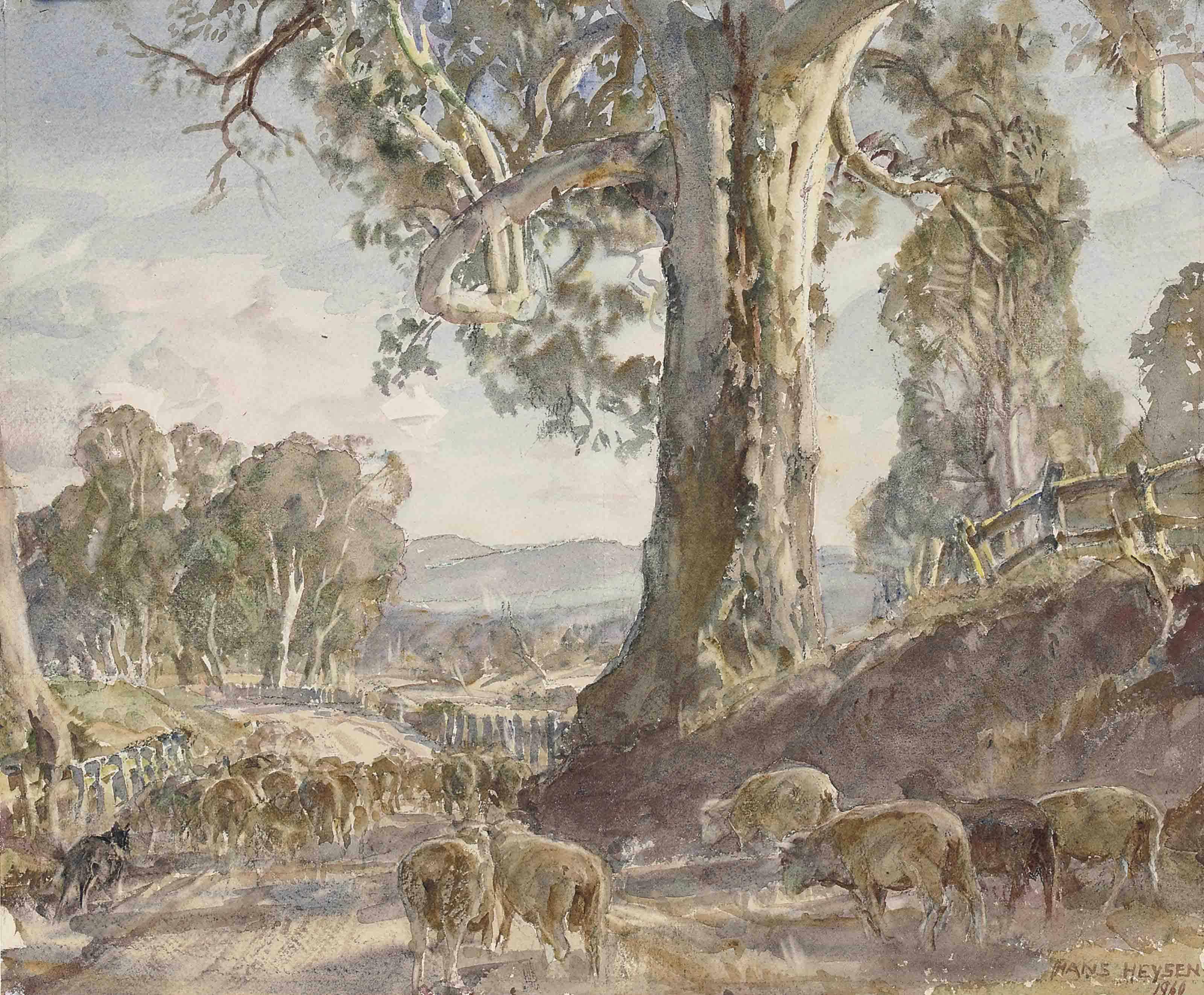 Sir Hans Heysen - A Country Road