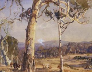 Sir Hans Heysen - Cattle Amongst The Gums, Hahndorf