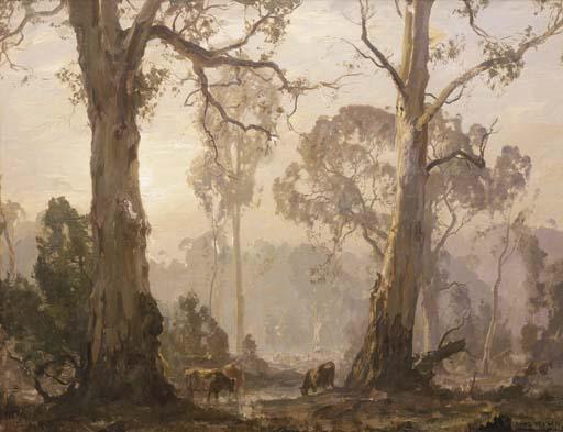 Sir Hans Heysen - Morning Mist