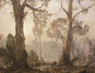 Sir Hans Heysen - Morning Mist